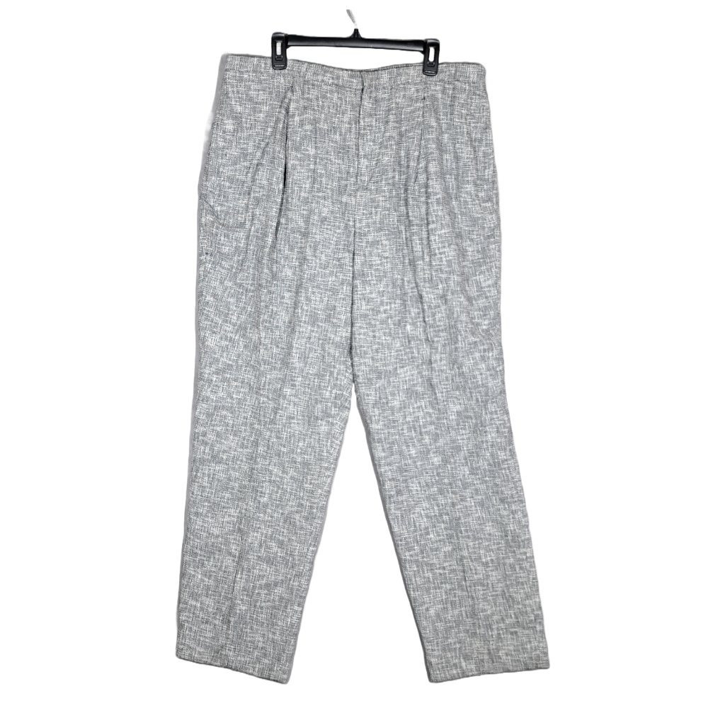Dana Buchman Dress Pants 20 High Waisted Cotton Wool Straight Leg Lined Gray New